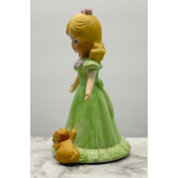 Growing Up Birthday Girls Age 7 Porcelain Blonde Figurine 1981 Enesco Kitten - Picture 5 of 7